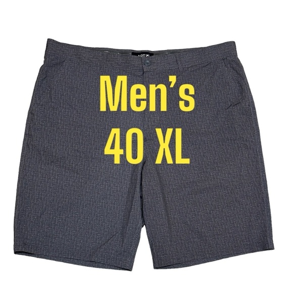 Men's Apt. 9 Performance 40 XL Golf Shorts Khakis Chino Gray Gripper Waistband - Picture 2 of 10